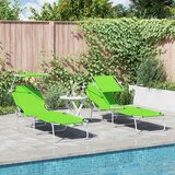  Ležaljka 2 pcs Zelena 58 x 188 x 77cm Poliester | shoptok.hr