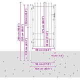  Ogradna vrata HORST 100 x 175 cm Metal Crna Može se zaključati | shoptok.hr