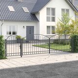  Vrata Ograde za Vrt s Arhivnim Vrh Assen Siva 500 x 75 cm Čelik | shoptok.hr