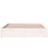  Posteljni okvir bel iz trdnega lesa 140x200 cm, (20644884) | Shoptok.si
