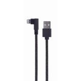Gembird CC-USB2-AMLML-0.2M pod uglom USB 8-pin kabl za punjenje i prenos podataka, 0.2 m, black Cene
