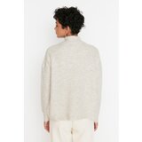 Trendyol Stone Zippered Knitwear Sweater | shoptok.hr
