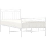  Metalni okvir kreveta uzglavlje i podnožje bijeli 90x190 cm | Eponuda.ba