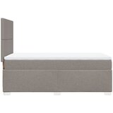  Krevet s oprugama i madracem smeđesivi 90x190 cm od tkanine | shoptok.hr
