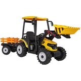  Dječji traktor na akumulator MEGA D68 s prikolicom, žuti | shoptok.hr