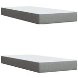 vidaXL Krevet s oprugama i madracem svjetlosivi 200 x 200cm od tkanine | shoptok.hr