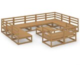  Vrtna sedežna garnitura 12-delna trdna borovina, (20969111) | Shoptok.si