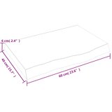  Kupaonska radna ploča 60x40x(2-6) cm netretirano masivno drvo | shoptok.hr