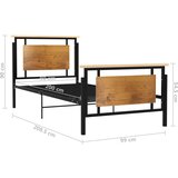  Za krevet metalni 90 x 200 cm | shoptok.hr