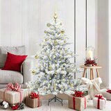 Umjetno božićno drvce s nogom Bijelo 150 cm PVC i čelik | shoptok.hr