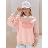 DStreet Bluza damska oversize z nadrukiem HAPIRES różowa | Shoptok.si