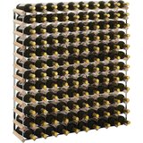 vidaXL Stojalo za vino za 120 steklenic trdna borovina Cene