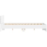  posteljni okvir z vzglavjem, inženirski les, bela, 120×190 cm | Shoptok.si