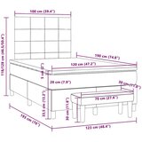 vidaXL Box spring postelja z vzmetnico roza 120x190 cm žamet, (21128878) | Shoptok.si