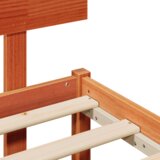  Konstrukcija postelje Rjava 135 x 190 cm Trden borov les, (5000022771) | Shoptok.si