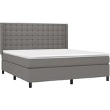  Krevet box spring s madracem LED tamnosivi 160x200 cm tkanina | shoptok.hr