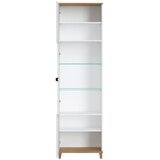 Mömax Vitrina Plissee, Bela, Barva Hrasta | Shoptok.si