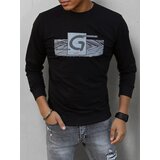 DStreet Bluza męska z nadrukiem czarna | Shoptok.si