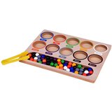  Drvena edukativna slagalica - veliki set od 50 kuglica u boji + sorter! | shoptok.hr