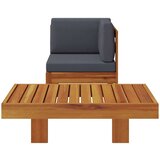 2-dijelna vrtna garnitura s tamnosivim jastucima bagremovo drvo | shoptok.hr