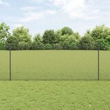 vidaXL varjena žična ograja z 88 U podstavki Siva 1x100 m Jeklo | Shoptok.si