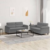 vidaXL 2-dijelni set sofa s jastucima tamnosivi od mikrovlakana Cijene