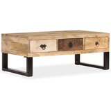  Stolić za kavu s 3 ladice od masivnog drva manga 90 x 50 x 35 cm | shoptok.hr