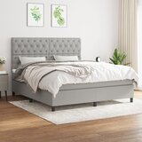  Krevet box spring s madracem svjetlosiva 160x200 cm tkanina | shoptok.hr
