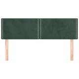 Posteljno vzglavje 2 kosa temno zeleno 72x5x78/88 cm žamet | Shoptok.si