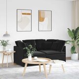  Modularna sofa s jastucima, crna, baršunasta | shoptok.hr