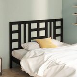 Maison Chic posteljno vzglavje - vzglavna omarica - nočna omarica črno 146x4x100 cm trdna borovina, (21705752) | Shoptok.si