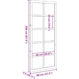 vidaXL Hlevska vrata Rjava 80 x 210 cm Trdna borovina | Shoptok.si