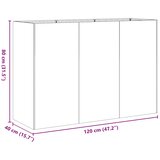  Sadilica crna 120x40x80 cm od hladno valjanog čelika | shoptok.hr