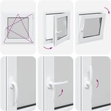  Prozor za podrum RISOR 50 x 50 cm PVC i staklo Bijela | shoptok.hr