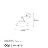 Opviq lights Stenska svetilka v zlati barvi ø 24 cm Conical – | Shoptok.si
