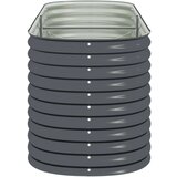 vidaXL Visoka greda 240x80x81 cm pocinkano jeklo siva | Shoptok.si