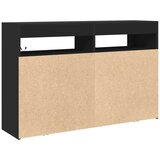  Kreveta S LED lampica Crna 116 x 30 x 75 cm Konstruirano drvo | shoptok.hr
