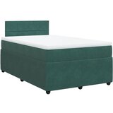 vidaXL Box spring postelja z vzmetnico temno zelen 120x190 cm žamet, (21321497) | Shoptok.si