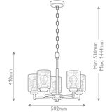  Kichler KL-WINSLOW5-NBR - Luster na lancu WINSLOW 5xE27/60W/230V mesing | Eponuda.com