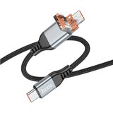hoco. U128 VIKING 2-U-1 KABLO USB/TYPE-C U TYPE-C (BLACK) | Eponuda.ba
