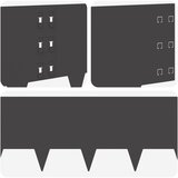  Ograda oko Travnjaka 30 pcs 100 x 30 cm Čelik Crna | Eponuda.com