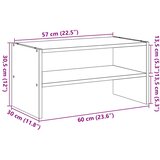  Stalak za cipele koji se može složiti bijeli 60x30x30,5 cm | shoptok.hr