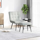 vidaXL Stolica za opuštanje s osloncem za noge svjetlosiva baršunasta | shoptok.hr