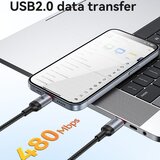  USB-C na USB-C kabel Yesido CA185 240 W 120 cm crni | shoptok.hr