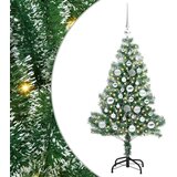 vidaXL Umjetno Božićno Drvo s Snježnim Flokom i LED Svjetlom 120 cm | shoptok.hr