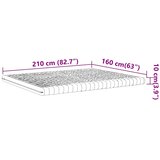  Madrac od pjene bijeli 160x210 cm 7 zona tvrdoća 20 ILD | shoptok.hr
