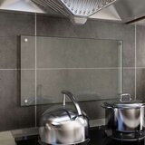 vidaXL Kuhinjska zaštita od prskanja prozirna 70x40 cm kaljeno staklo | shoptok.hr