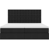  s od storage s uzglavljem Crna 180 x 200 cm Tkanina | shoptok.hr