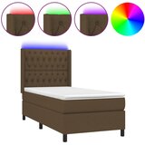  box spring s madracem LED tamnosmeđi 100x200 cm tkanina | shoptok.hr