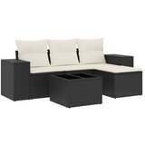 Maison Chic Seti vrtnega pohištva - Vrtna garnitura - Vrtni pohištvo set 5-delna z blazinami črn poli ratan, (21821190) | Shoptok.si